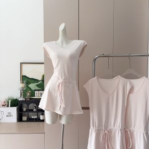 Sweet Sleeveless V-Neck A-Line Dress Slimming Casual Princess Dress