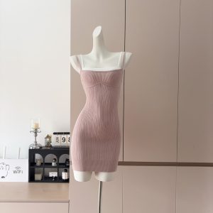 FAY Double Strap Faux Two Piece Bodycon Dress