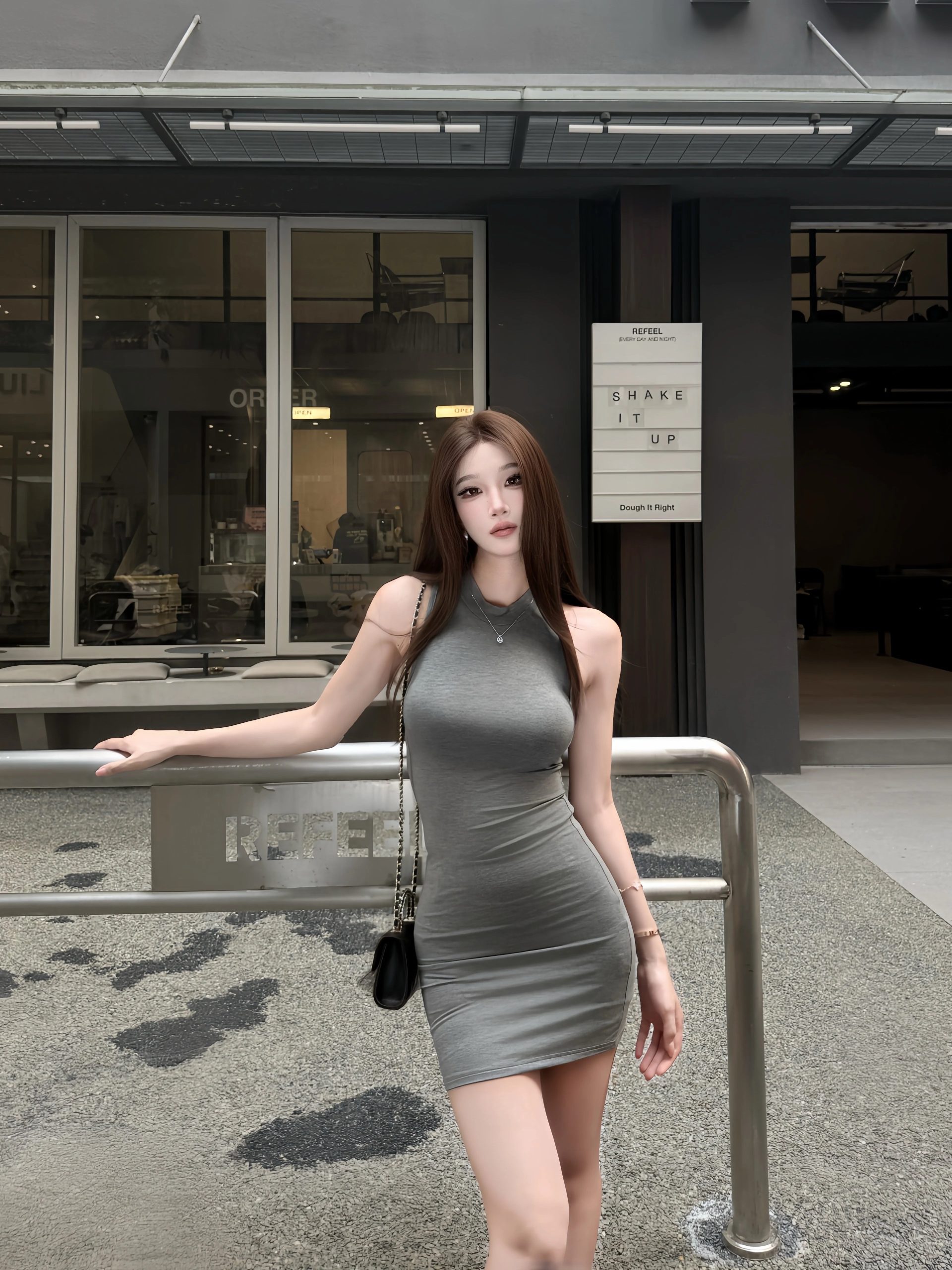 Women's Halter Neck Knit Bodycon Mini Dress - Slim Fit Sexy Commuter Style - Image 4